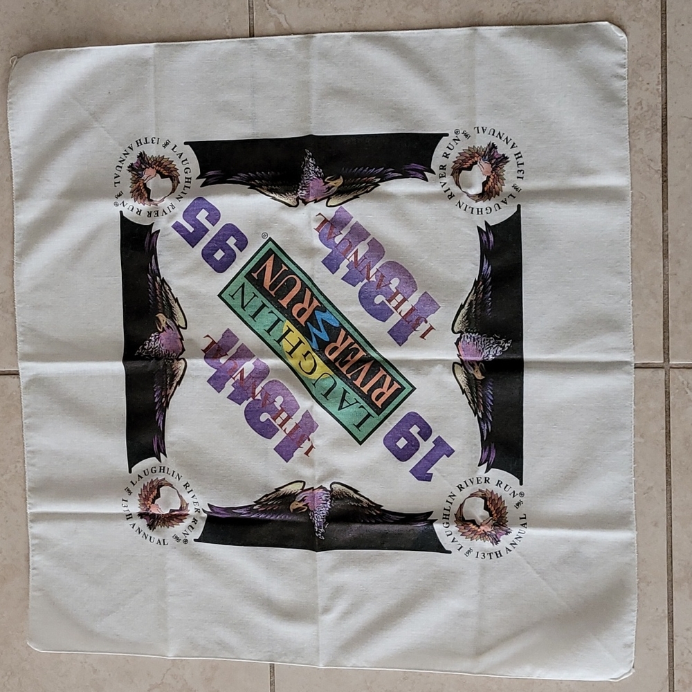 Vintage 1995 Laughlin River Run Bandana